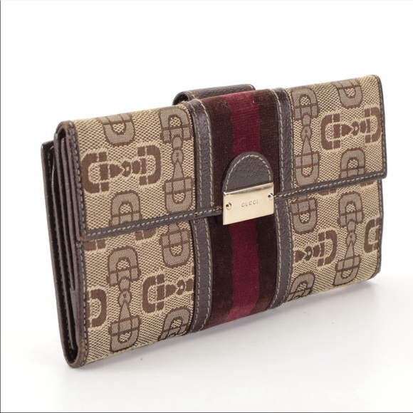 Gucci velvet stripe wallet - Picture 2 of 5